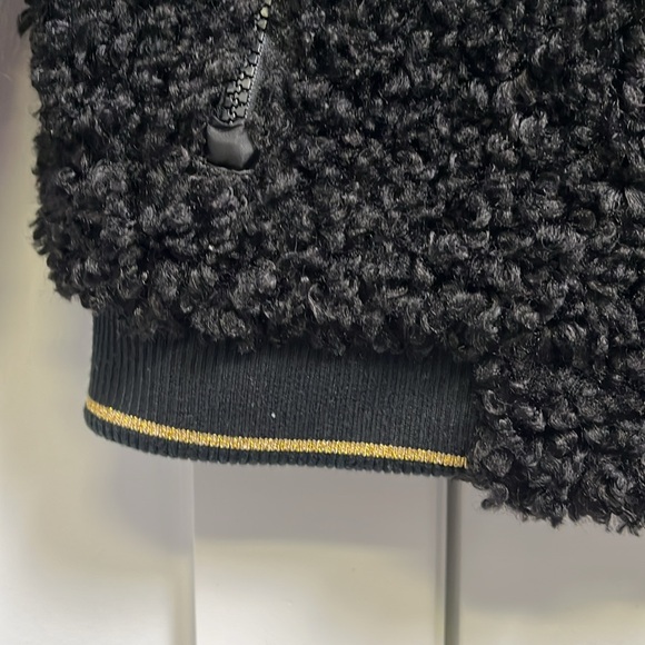 Minilli Girls Sherpa Jacket black size 8 - Picture 3 of 8